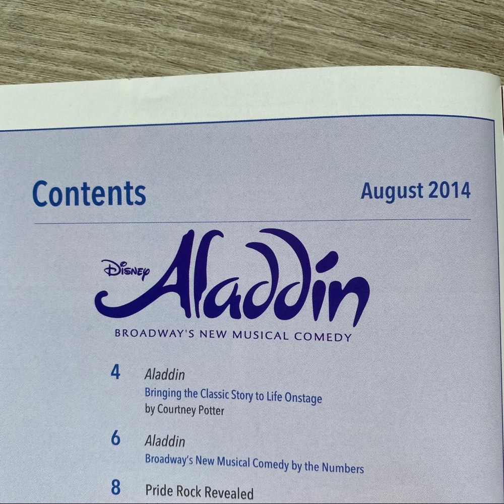 PLAYBILL Aladdin (OBC) - Picture 2 of 3